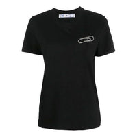 (WMNS) Off-White Printing Black T-Shirt OWAA049E20JER0031001