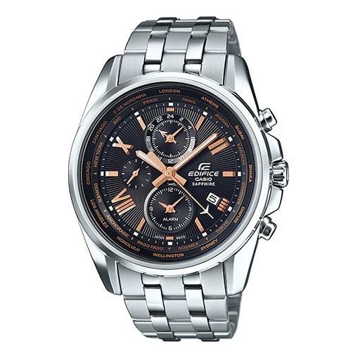 CASIO Waterproof EDIFICE Stainless Steel Strap Black Dial Mens Black Analog EFB-301JD-1A