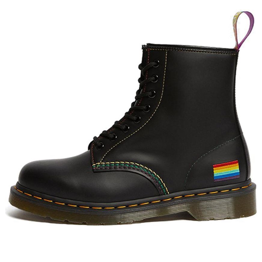 Dr. Martens 1460 For Pride Smooth Leather Lace Up Boots Black 25701001