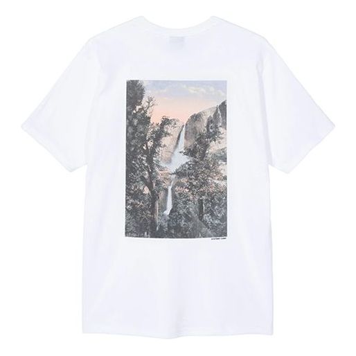 Stussy Falls Tee Classic Poster Short Sleeve Unisex White 1904475-WHITE