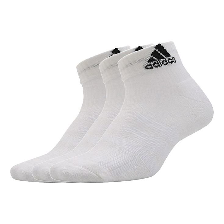 adidas 3s Per An Hc 6p Casual Sports Running Training Socks Couple Style 3 Pairs White AA2288