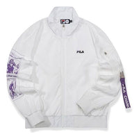 (WMNS) FILA FUSION Logo Pattern Printing Woven Jacket White T11W033703F-WT