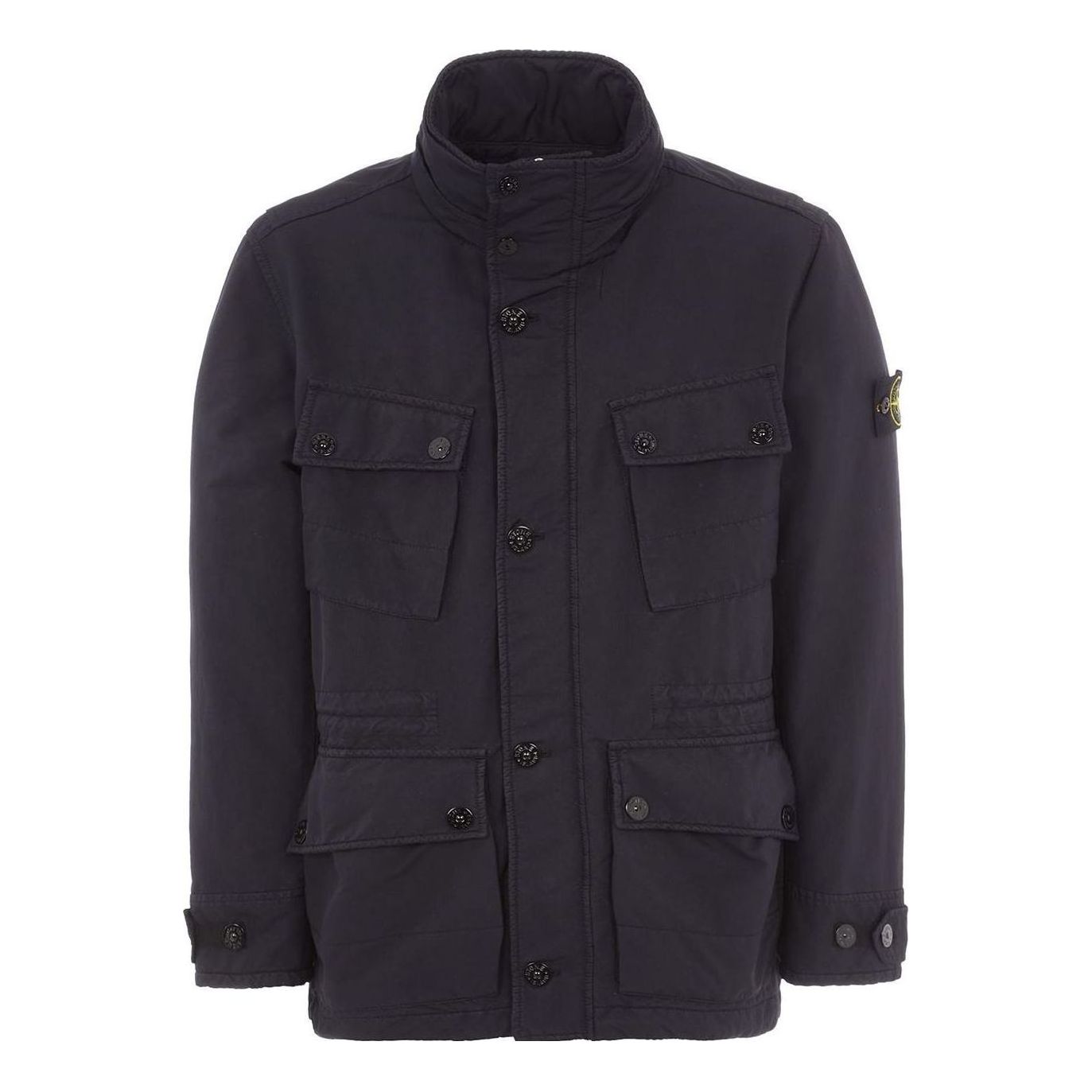STONE ISLAND Logo-Patch Buttoned Jacket 'Black' 771541249-V0020