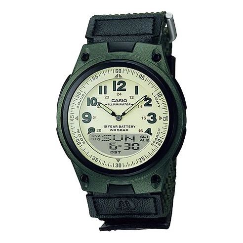 Casio Forester Analog-Digital Watch 'Military Green White' AW-80V-3BJH