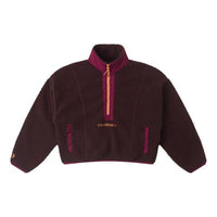 (WMNS) Converse Sherpa Half Zip Top Asia Sizing 'Eternal Earth Brown' 10026147-A01