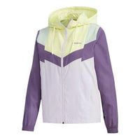 (WMNS) adidas neo Colorblock Adjustable Sports Jacket Yellow Purple FN6505