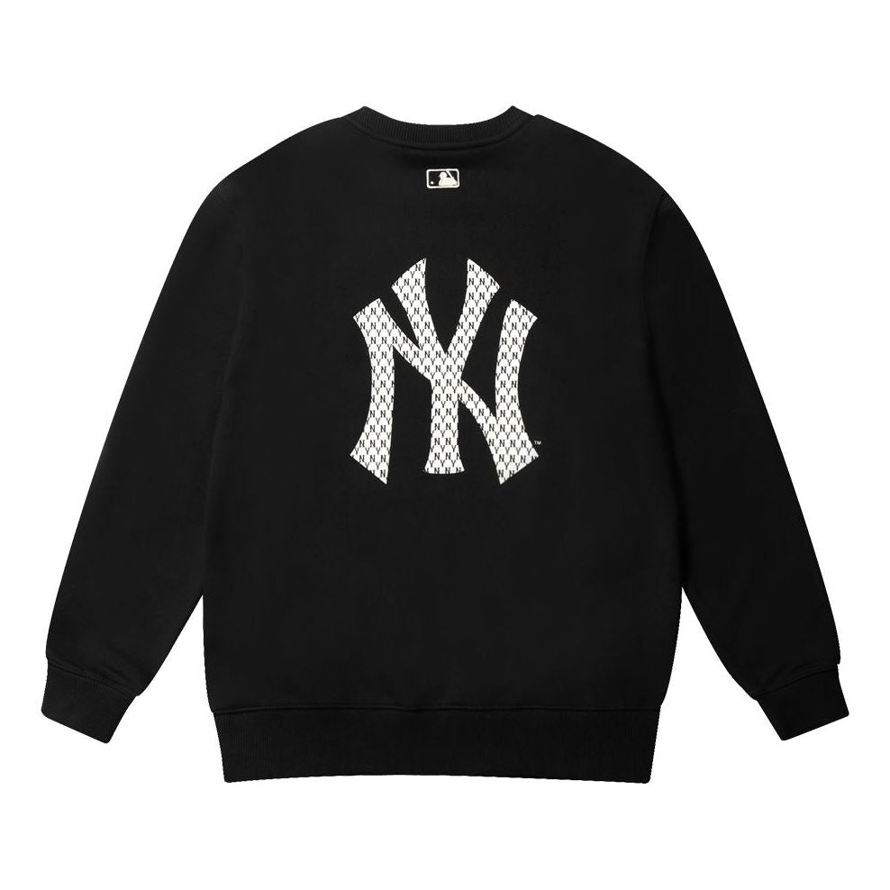 MLB New York Yankees Vintage Embroidery Logo Long-Sleeve Fleece Unisex Black 31MTM1041-50L