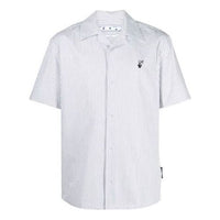 Off-White SS21 Casual Stripe Short Sleeve Shirt Version White OMGA163S21FAB0110510