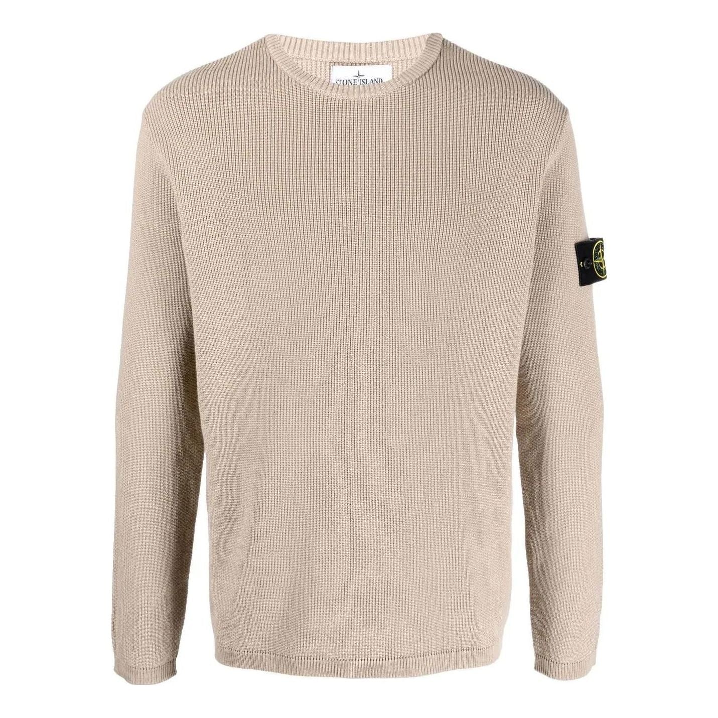 STONE ISLAND Logo Patch Knitted Jumper 'Tan' 7815507D8-V0092