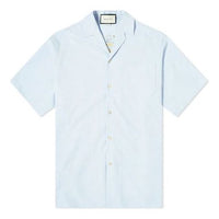 Gucci Back Nautical Logo Loose Shirt For Men Blue 604109-ZADKP-4910