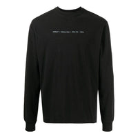 Off-White SS22 Arrow Logo Printing Round Neck Long Sleeves Black OMAB064F21JER0161084