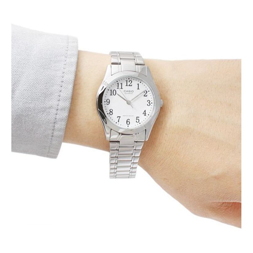 CASIO Male STANDARD Japan / South Korea Fashion White Dial Mens White Analog MTP-1275D-7B