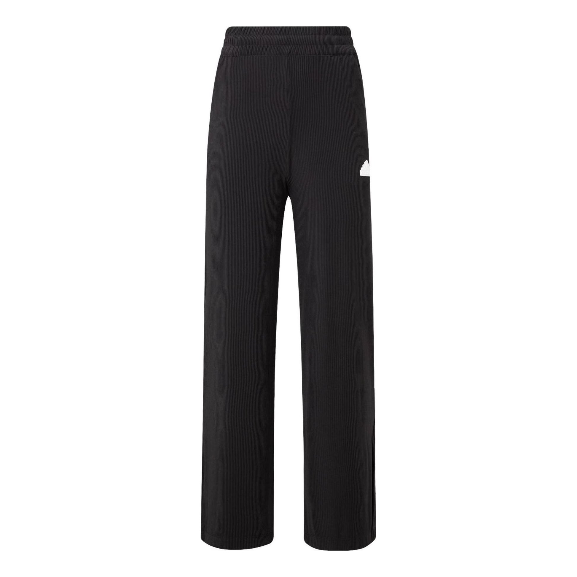 (WMNS) adidas Ct Knit Wide Pants 'Black' IT4352