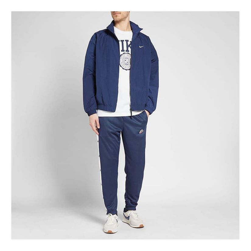 Nike Sports jogging Splicing Sports Long Pants Navy Blue Dark blue BV2627-410