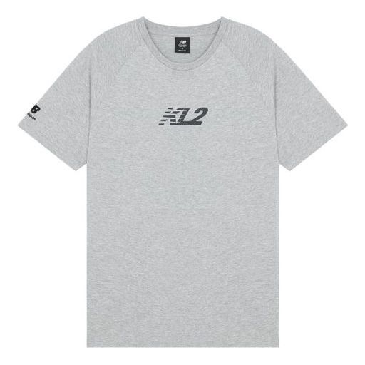 New Balance Men's New Balance Sports Round Neck Short Sleeve Gray MT13589-AG