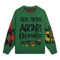 Li-Ning CF Mars Graphic Crew Neck Sweater 'Green' AMBS187-2