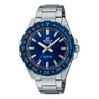 CASIO EDIFICE Men'ses Silver/Blue Mens SilverBlue Analog EFV-120DB-2A