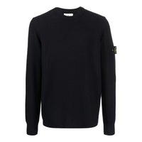 STONE ISLAND Logo Patch Sleeved Crewneck Sweatshirt 'Black' 7715526A1-V0020