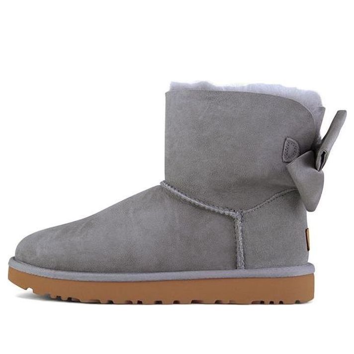 (WMNS) UGG Mini Bailey Bow II Glam Snow Boots Blue Gray 1103130-GYS