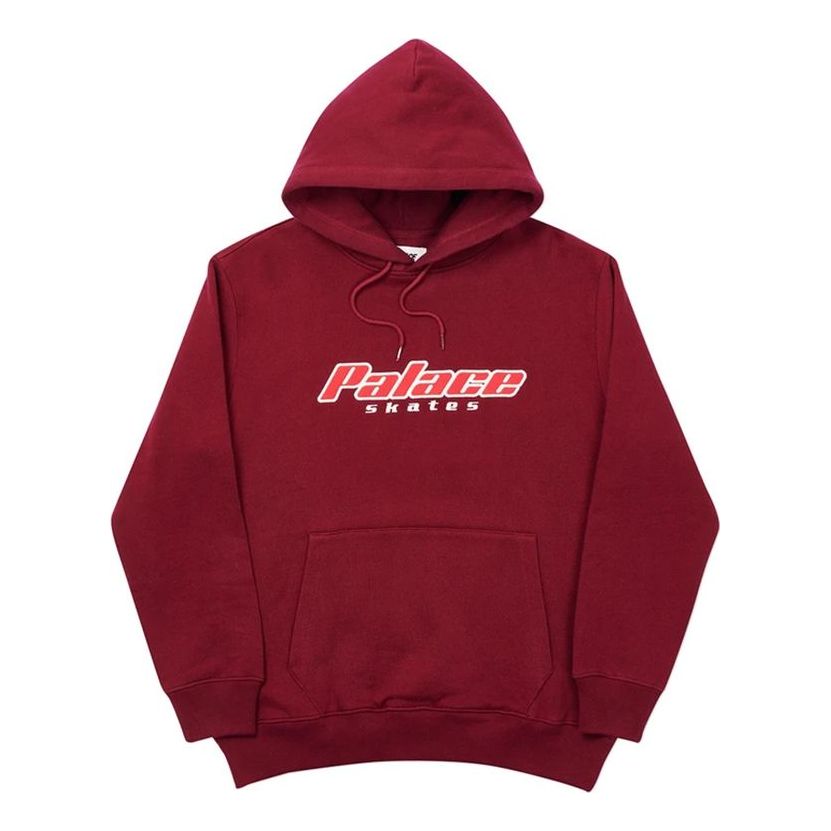 PALACE Drawstring hooded Alphabet Printing Long Sleeves Unisex Red P19CS133