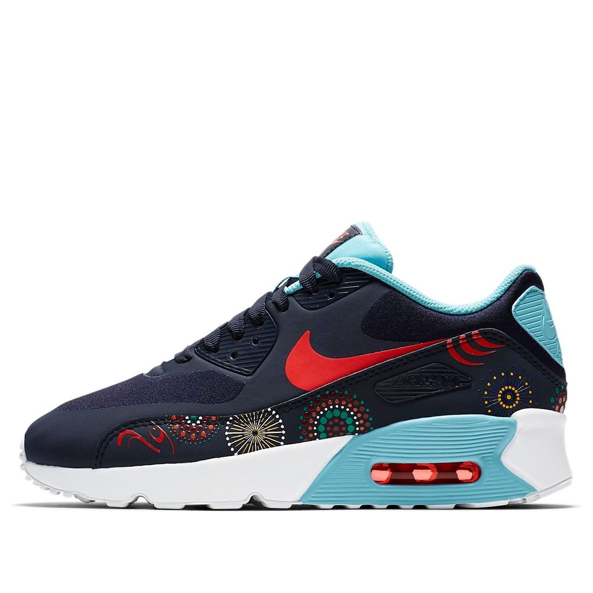 (WMNS) Nike Air Max 90 Ultra 2.0 'Black Red Blue' AO2097-400