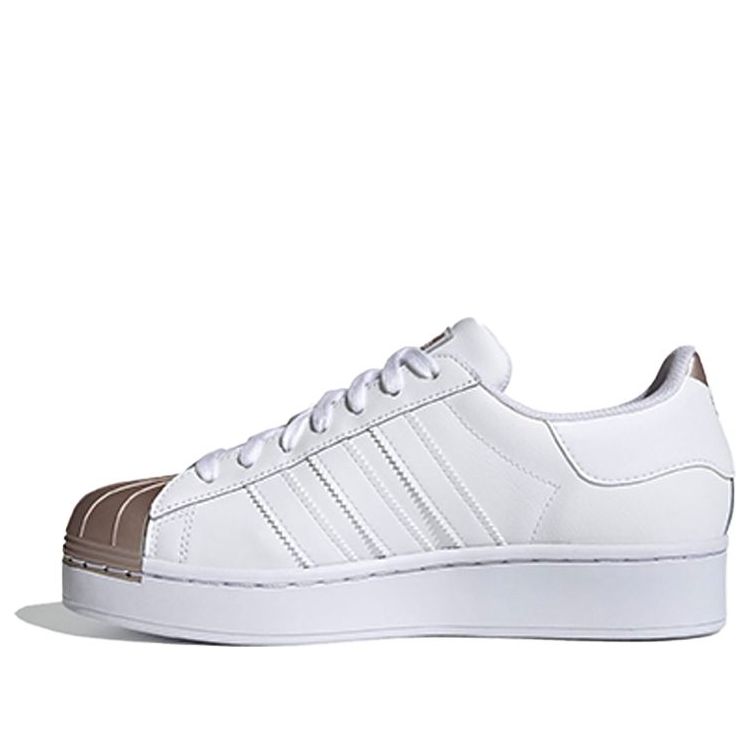 (WMNS) adidas originals Superstar Bold MT Shoes White/Brown G58918