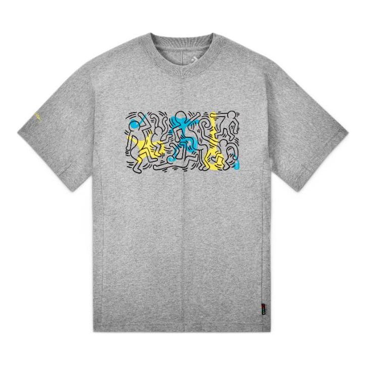 Converse x Keith Haring Shapes T-Shirt Asia Sizing 'Grey' 10025066-A01