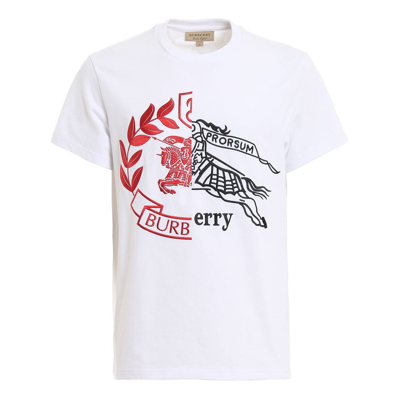 Burberry Cotton Embroidery Knight GS White 80049681