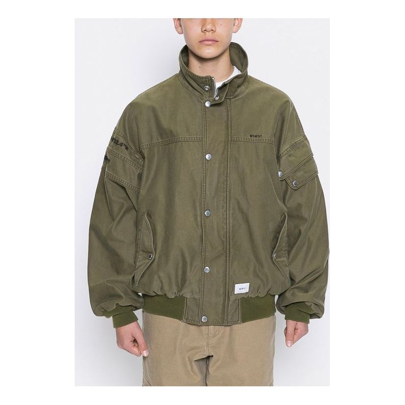 WTAPS Fad / Jacket Cotton Satin Letters Logo Printed Jacket Men 201WVDT-JKM03