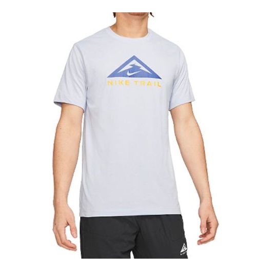 Nike Dri-fit Pattern Printing Loose Round Neck Short Sleeve Gray CZ9804-057