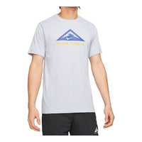 Nike Dri-fit Pattern Printing Loose Round Neck Short Sleeve Gray CZ9804-057