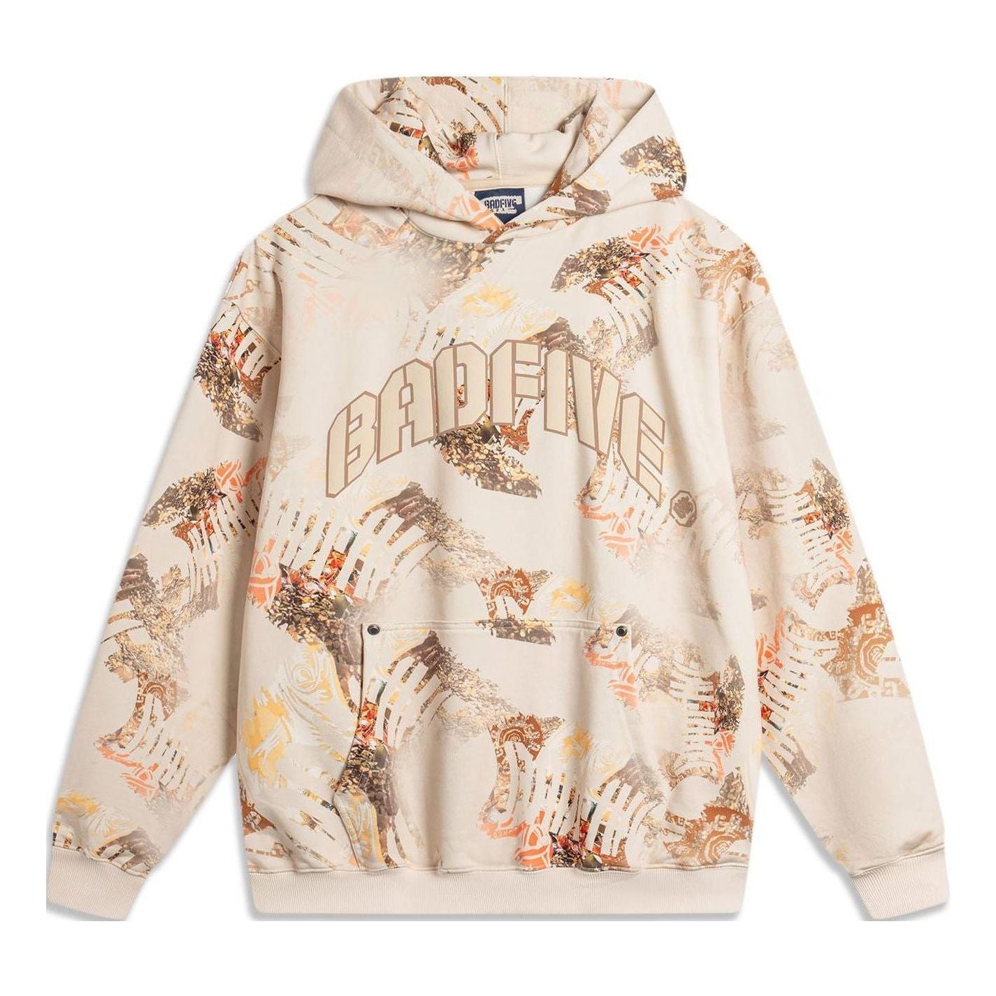 Li-Ning BadFive All-Over Print Hoodie 'Khaki' AWDU719-2