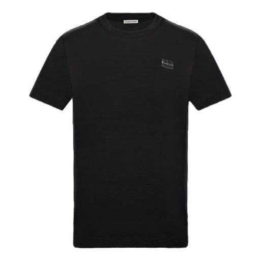Moncler Embroidered Arrow Target Round Neck For Men Black 0918C733008390Y999
