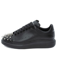 Alexander McQueen Leather Spike Larry Sneakers 'Black' 705807WHTQQ1081