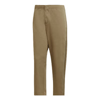Men's adidas originals C Twill Pant Solid Color Side Stripe Sports Pants/Trousers/Joggers Khaki HG4866