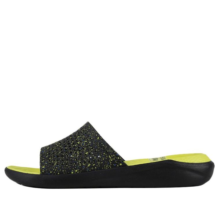 Crocs LiteRide Classic Sports Slippers Unisex Black Green 205941-060