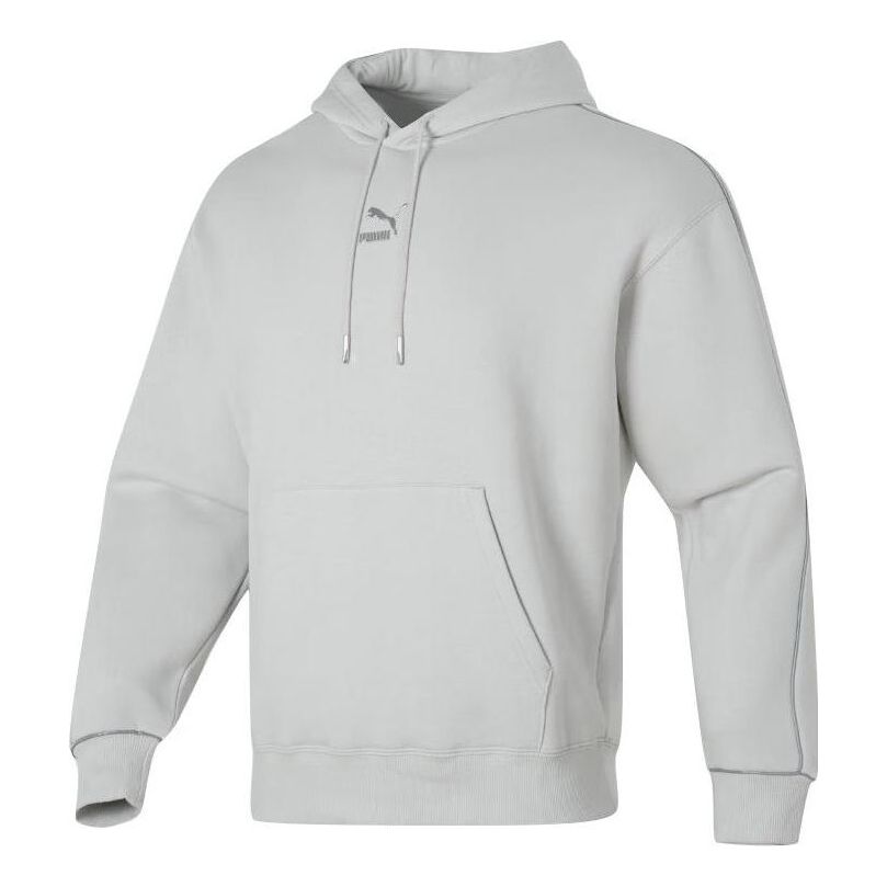 PUMA Logo Printed Hoodie 'Grey' 625077-80
