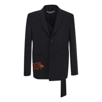 Off-White Graf Coupe' Strap Rel Single-breasted Blazer 'Black' OMEN063S23FAB0011066