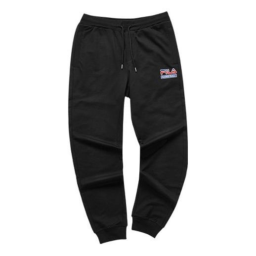 Yellow FILA FUSION Classic Basketball Subject Embroidered Logo Sports Pants Black T11M022601F-BK