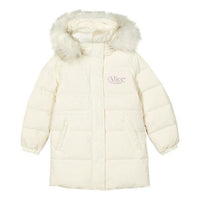 (GS) Skechers Letter Printed Down Jacket 'White Purple Navy Pink' L321G125
