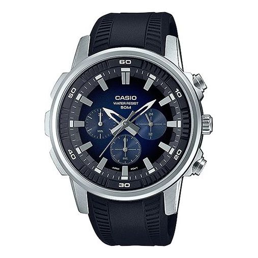 Casio Dress Classic Analog Watch 'Dark Blue Silver' MTP-E505-2AV