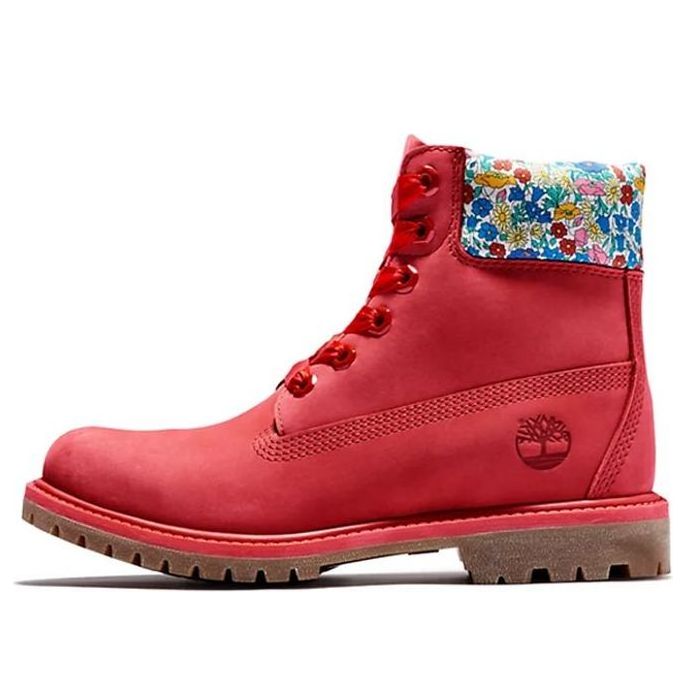 (WMNS) Timberland Made With Liberty Fabrics 6 Inch Boots 'Red' A42DEL61