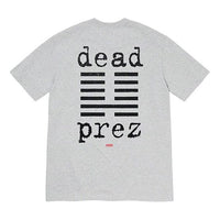 Supreme FW19 Week 15 x Dead Prez Tee Crossover Round Neck Short Sleeve Unisex Gray SUP-FW19-10764