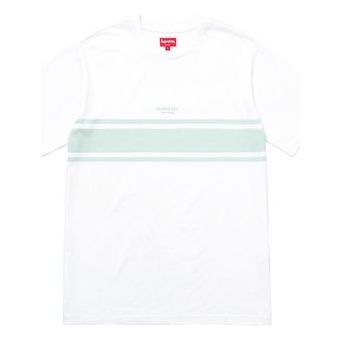 Supreme SS18 Stripe Tee White Short Sleeve SUP-SS18-149