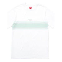 Supreme SS18 Stripe Tee White Short Sleeve SUP-SS18-149
