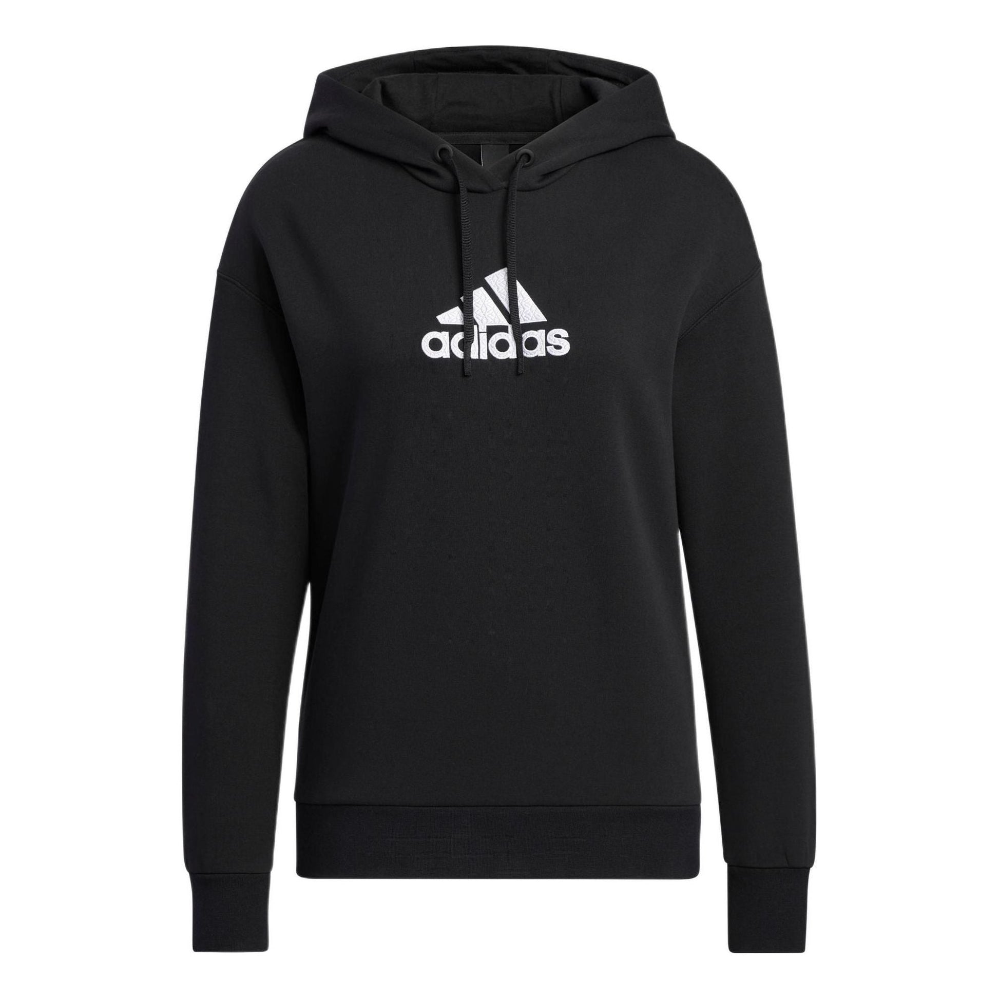(WMNS) adidas Logo Hoodie 'Black' HM7069