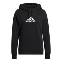 (WMNS) adidas Logo Hoodie 'Black' HM7069