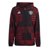 adidas Manchester United Windbreaker Jacket 'Red Black' HT1999