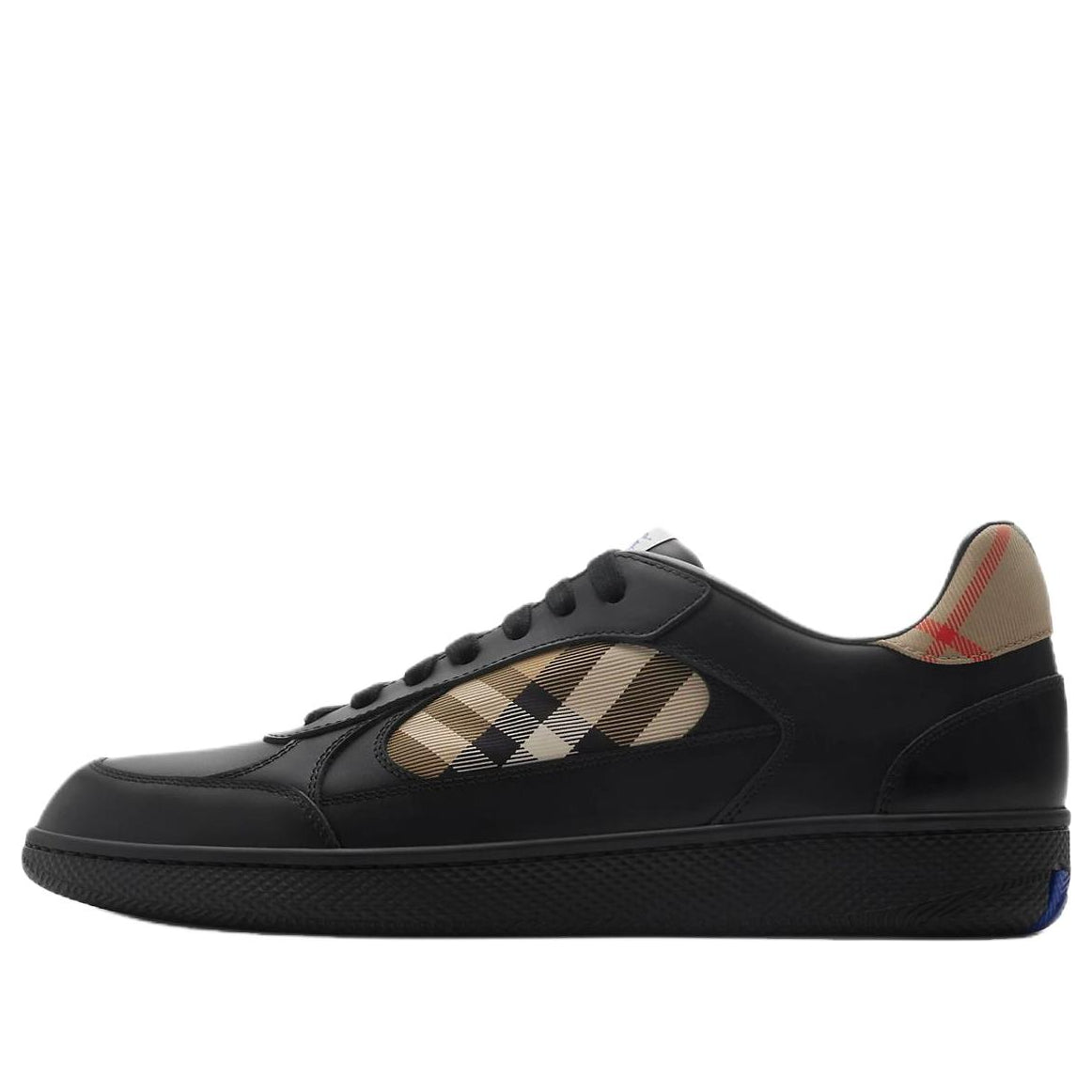 Burberry 26 Leather and Check Terrace Sneakers 'Black Sand' 81086501