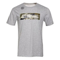 Nike Just Do It Printing Sports Quick Dry Short Sleeve Gray 923537-063